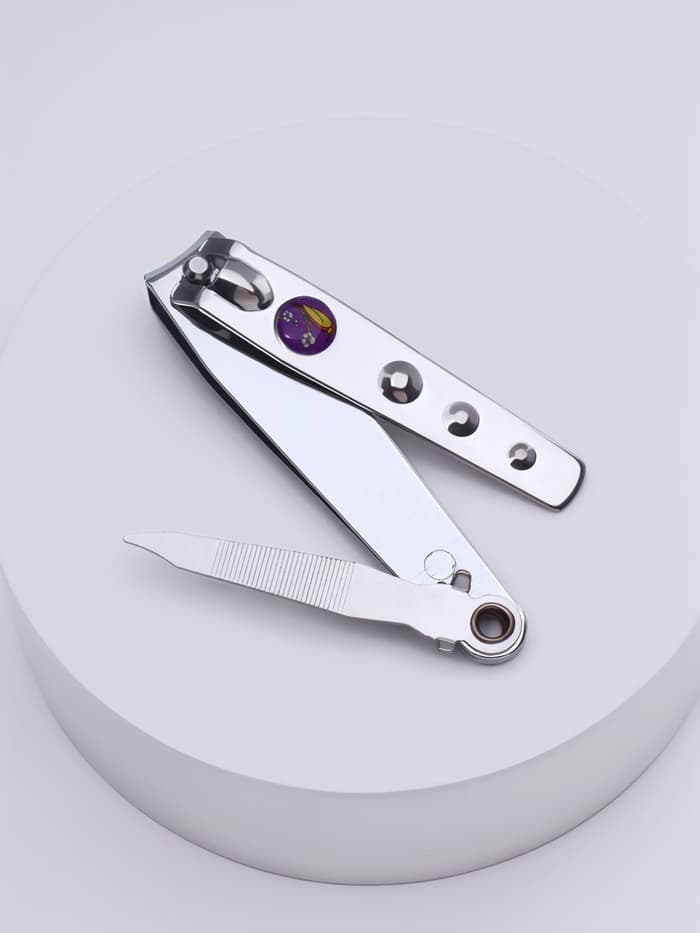 Кусачки книпсер педикюрные, с пилкой, 7.6 см, в коробке, МИКС