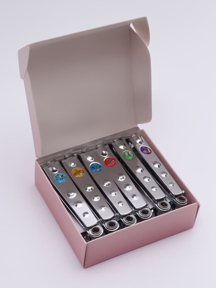 Кусачки книпсер педикюрные, с пилкой, 7.6 см, в коробке, МИКС