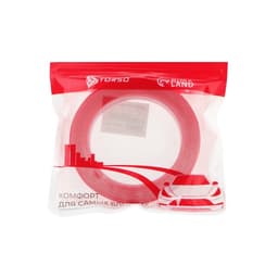 Клейкая лента TORSO, прозрачная, двусторонняя, акриловая, 10 мм × 5 м