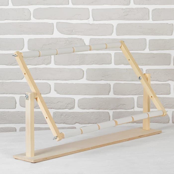 Пяльцы-рамка для вышивания, 40×60 см, с подставкой, цвет светлое дерево