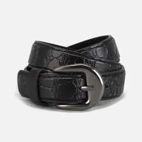 Ремень детский, ширина 2.2 см, с винтом, пряжка металл, чёрный