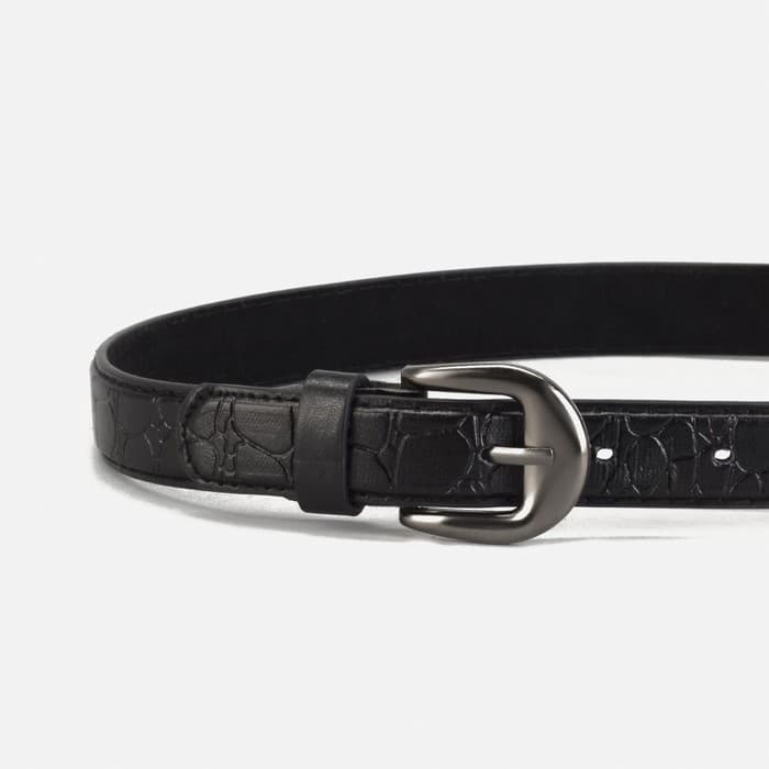 Ремень детский, ширина 2.2 см, с винтом, пряжка металл, чёрный