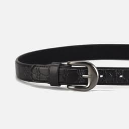 Ремень детский, ширина 2.2 см, с винтом, пряжка металл, чёрный