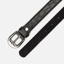 Ремень детский, ширина 2.2 см, с винтом, пряжка металл, чёрный