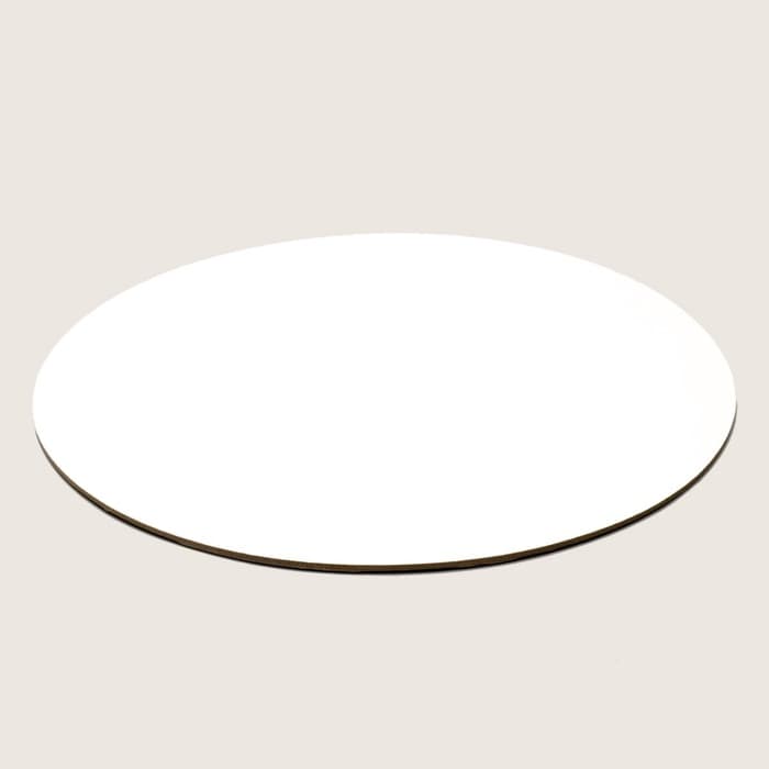 Подложка для торта усиленная, 28 см, золото - белый, 3.2 мм