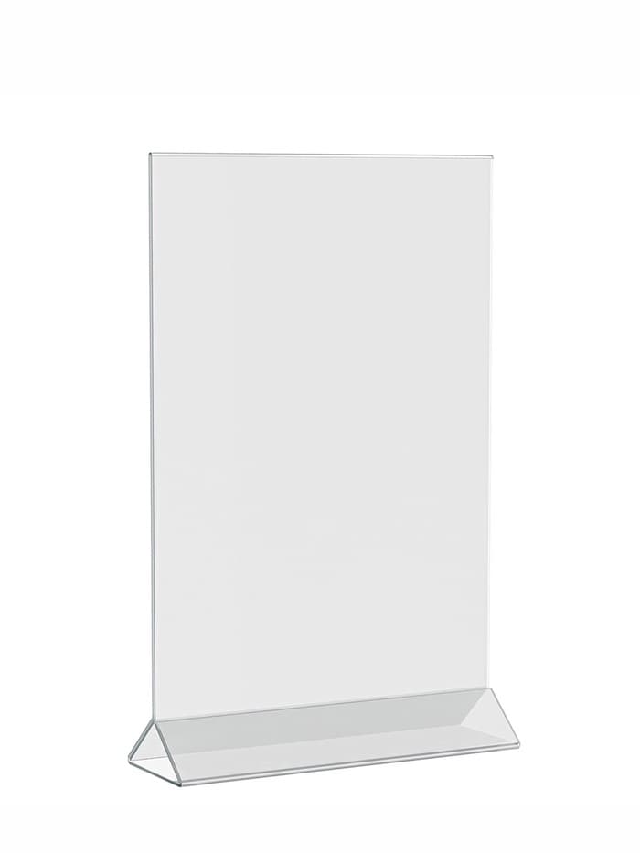 Двухсторонняя подставка А4, оргстекло 2 мм, 21×6.5×33.5 см, В ЗАЩИТНОЙ ПЛЁНКЕ