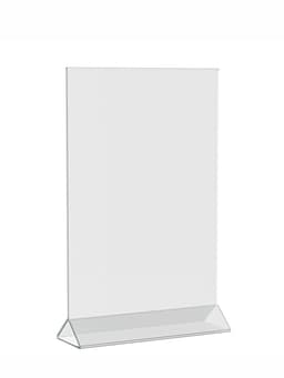 Двухсторонняя подставка А4, оргстекло 2 мм, 21×6.5×33.5 см, В ЗАЩИТНОЙ ПЛЁНКЕ