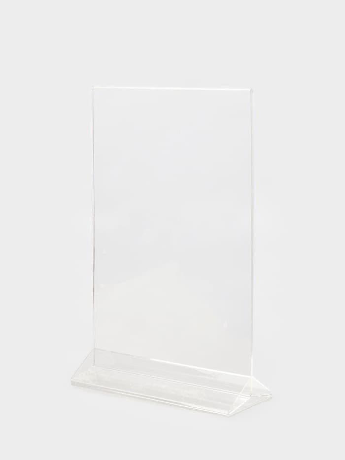 Двухсторонняя подставка А4, оргстекло 1 мм, 21×8.5×32.8 см