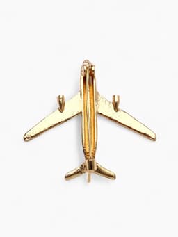Брошь «Самолёт», цвет золото