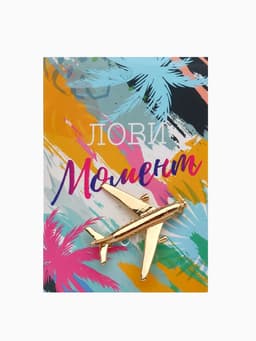 Брошь «Самолёт», цвет золото