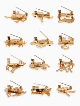 Брошь «Знаки зодиака», ассорти, гороскоп, белая в золоте