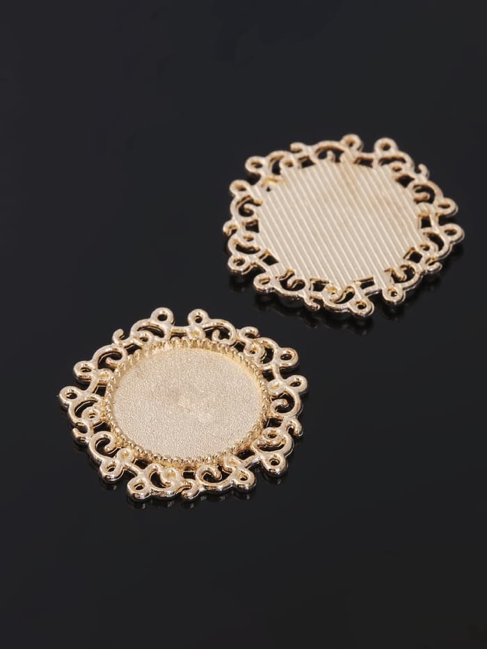 Рамка с сеттингом (набор 4 шт.), площадка 14 мм, JC-611, цвет золото