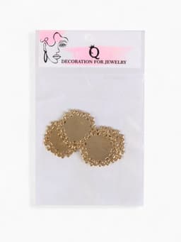 Рамка с сеттингом (набор 4 шт.), площадка 14 мм, JC-611, цвет золото