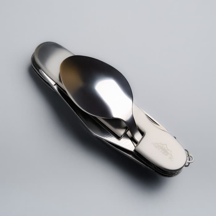 Набор туриста 4 в 1: нож, вилка, ложка, открывалка, цвет МИКС