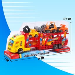 Грузовик - автовоз инерционный «Спецтехника», с 6 машинками, цвета МИКС