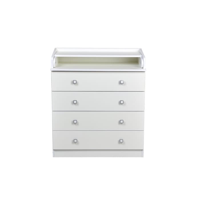 Комод пеленальный детский 804 «Фея 1580», 80×47×92 см, 4 ящика, белый