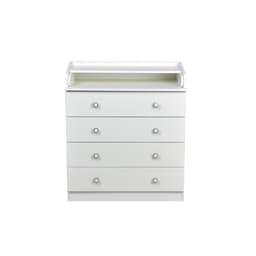 Комод пеленальный детский 804 «Фея 1580», 80×47×92 см, 4 ящика, белый