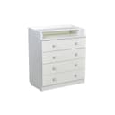 Комод пеленальный детский 804 «Фея 1580», 80×47×92 см, 4 ящика, белый