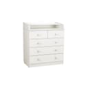 Комод пеленальный детский 804 «Фея 1780», 80×47×93 см, 5 ящиков, белый