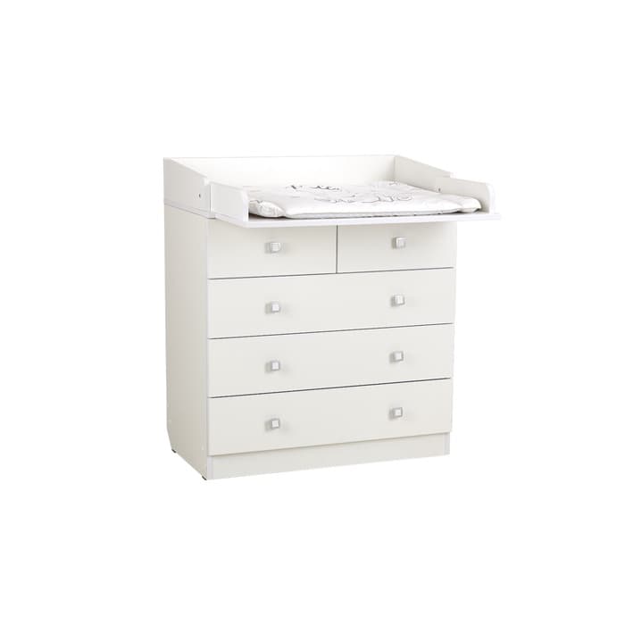 Комод пеленальный детский 804 «Фея 1780», 80×47×93 см, 5 ящиков, белый