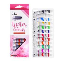 Краски акварельные, 12 цветов, в пластиковой тубе, 9 мл, в картонной коробке