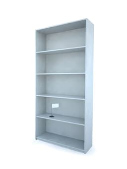 Стеллаж из ЛДСП, 85×30×200 см, белый