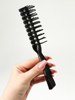 Расчёска массажная, продуваемая, 3×19 (±1) см, чёрная