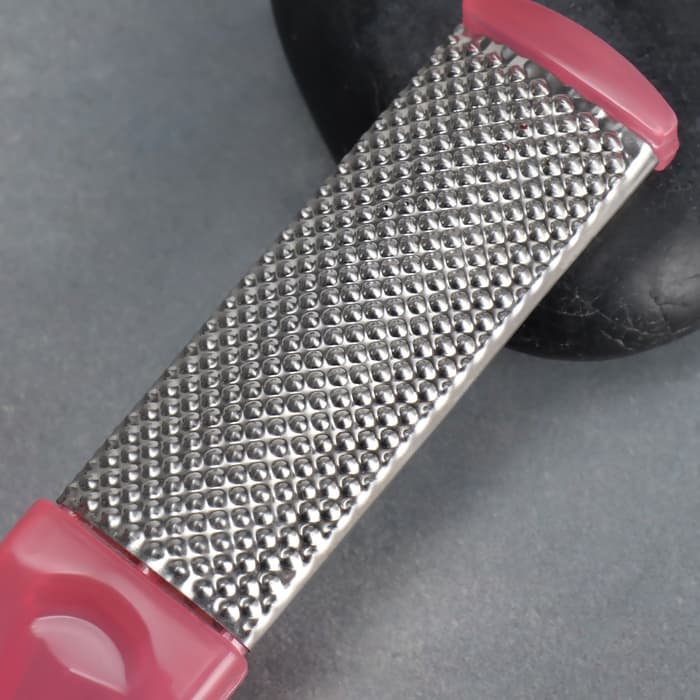 Пилка для пяток, металлическая/наждачная, двусторонняя, 17 см, МИКС