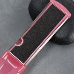 Пилка для пяток, металлическая/наждачная, двусторонняя, 17 см, МИКС