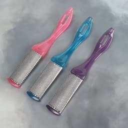 Пилка для пяток, металлическая/наждачная, двусторонняя, 17 см, МИКС