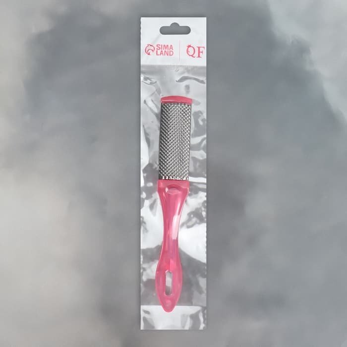 Пилка для пяток, металлическая/наждачная, двусторонняя, 17 см, МИКС