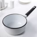 Ковш эмалированный, 1.5 л, без деколи, белый