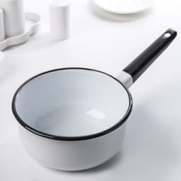 Ковш эмалированный, 1.5 л, без деколи, белый