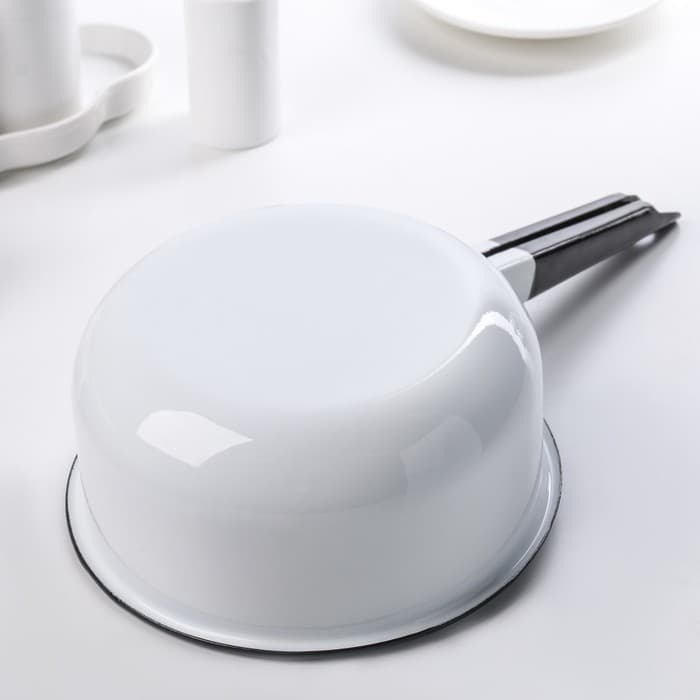 Ковш эмалированный, 1.5 л, без деколи, белый