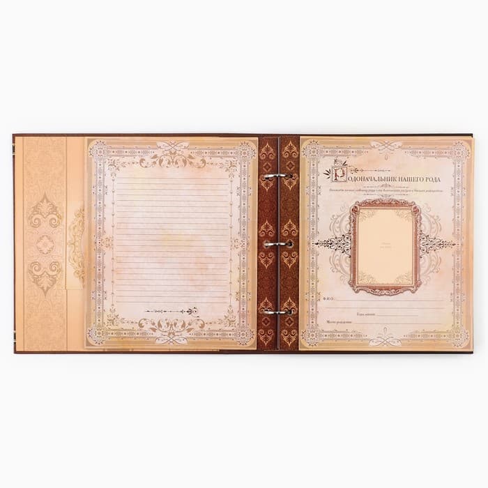 Родословная книга с рамкой под фото «Семейная летопись», 50 листов, 21.5×23.7 см