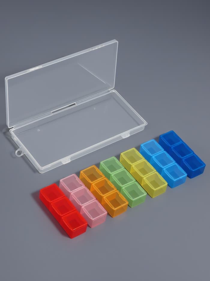 Органайзер для хранения мелочей, 21 ячейка, 19×8×2 см, МИКС