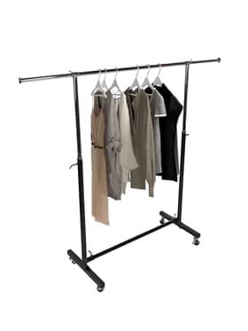 Вешало П-образное, чёрное 90-170×44×75-150 см