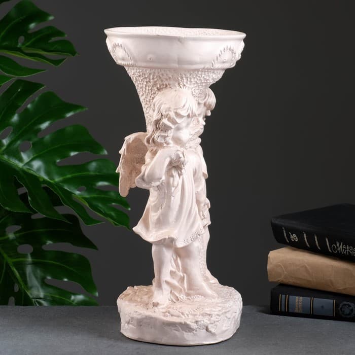 Подставка для мелочей «Два ангела», состаренный, 36 см