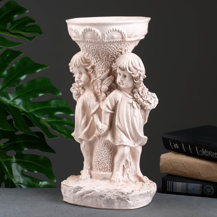 Подставка для мелочей «Два ангела», состаренный, 36 см