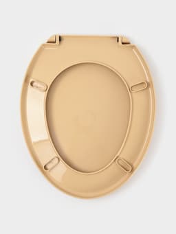 Сиденье для унитаза «Декор. Кожа», 44.5×37.5 см, с крышкой, коричневое