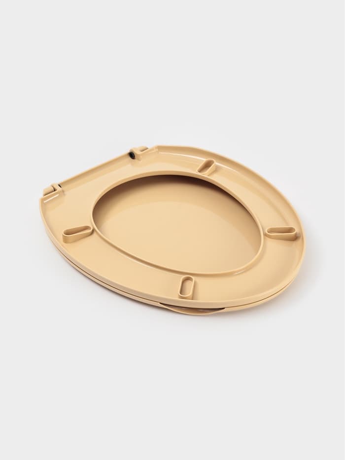 Сиденье для унитаза «Декор. Кожа», 44.5×37.5 см, с крышкой, коричневое