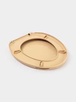 Сиденье для унитаза «Декор. Кожа», 44.5×37.5 см, с крышкой, коричневое