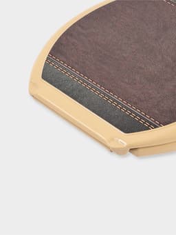 Сиденье для унитаза «Декор. Кожа», 44.5×37.5 см, с крышкой, коричневое