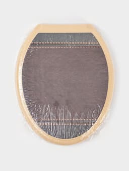 Сиденье для унитаза «Декор. Кожа», 44.5×37.5 см, с крышкой, коричневое