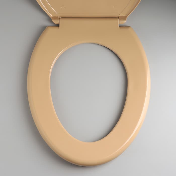 Сиденье для унитаза «Декор. Кожа», 44.5×37.5 см, с крышкой, коричневое