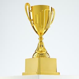 Кубок 092, наградная фигура, золото, подставка пластик, 19.8 см