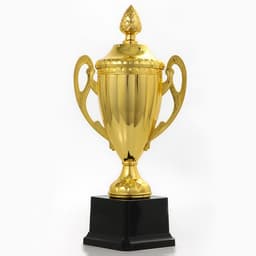 Кубок 084, наградная фигура, золото, подставка пластик, 25 см