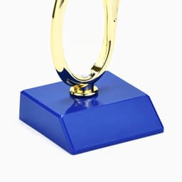 Кубок, наградная фигура под нанесение «Человек со звездой», золото, подставка пластик синяя, 18×6×6 см