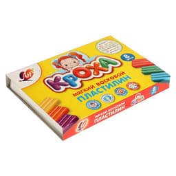 Пластилин мягкий (восковой) «Луч. Кроха», 8 цветов, 120 г, со стеком
