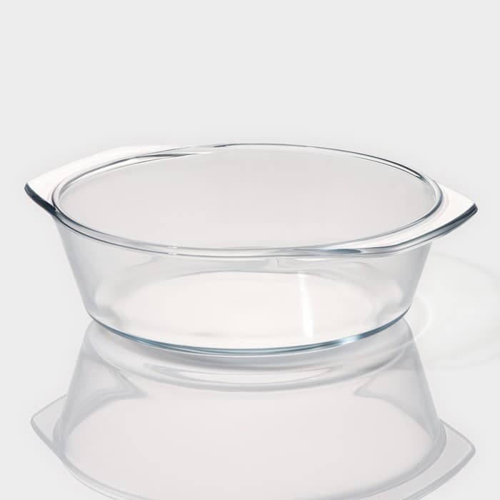 Кастрюля для запекания Доляна «Фуэго», 2 л, 25.5×22×6.2 см, жаропрочное стекло, с крышкой